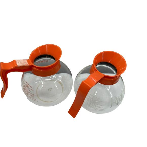 Commercial Coffee Pots/Carafes/Decanters DINER Orange Replacements 2 Pk-12 Cup - Picture 7 of 12